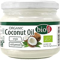 BIOASIA Bio Kokosöl, kaltgepresst, naturbelassen ohne Zusatzstoffe, veganes Fett zum Kochen, Braten und Backen, auch als…