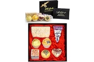 COYONCE 7 Stück Badebomben Geschenkset, Bio natürliche ätherische Öle, Kreatives Tortenstyling, Handgefertigt, Hautpflege und Entspannung, Deluxe Badesalz Duschbomben Für Geburtstagsgeschenk Valentinstag