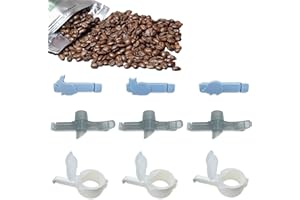 Linsey Verschlussclips mit Ausschütter，Tütenverschluss 9er Set，Küchenclip,Frischeclips,Beutelclip, luftdichter Verschluss hält den Inhalt länger frisch，Siegelklammern Stabile Tütenklammern Kunststoff