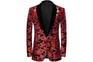 PYJTRL - Giacca da Uomo con Paillettes Lucide