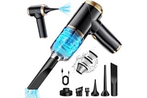 AGARELE Handheld Vacuum Cleaner, Car Vacuum Cleaner Cordless, Multifunctional Mini Vacuum with Brush, Lightweight Hand Vacuum for Car, Home and Pet Hair 6000Pa, Protable Vacuum Cleaner - Black