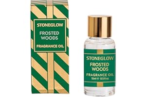 Stoneglow Modern Classics Collection - Frosted Woods - Pear, Patchouli & Musk 15ml Scented Fragrance Oil Green