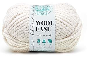 Lion Brand Yarn Company 1-Piece Wool-Ease Thick and Quick, Starlight, Off-White
