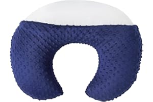 DONOMILO Nursing Pillow and Positioner, U Shape Nursing and Infant Support Pillow Head Positioner, Breastfeeding, Bottle Feeding, Baby Awake-Time Support（Estate Blue）