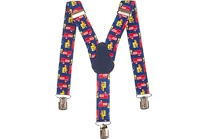 Olata Children’s Elasticated Fire Engine Design Y-Shape Braces/Suspenders (1-5 Years) - 2.5cm