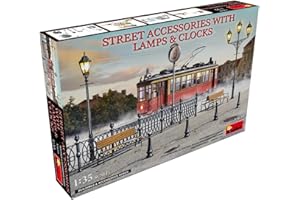 Miniart - street accessories with lamps & clocks