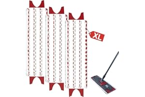 DLAIMI 3 Piezas Recambio Fregona para Vileda Ultramax XL Mopa Microfibra Kit,Cubierta Extra Ancha del Trapeador De Microfibra para Todos Los Pisos Duros Y Conveniente para Las Lavadoras