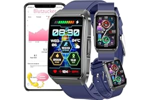 Fohatu Neu 𝐛𝐥𝐮𝐭𝐳𝐮𝐜𝐤𝐞𝐫 Smartwatch 𝐛𝐥𝐮𝐭𝐳𝐮𝐜𝐤𝐞𝐫𝐦𝐞𝐬𝐬𝐮𝐧𝐠 EKG 𝐃𝐢𝐚𝐛𝐞𝐭𝐞𝐬 Smartwatch Mit Bluetooth-Anrufe Fitness Tracker Mit Blutfette Harnsäure Blutdruck