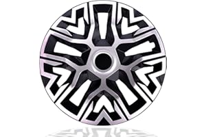 NRM The Best Silver/Black Radkappen 16 Zoll für Stahlfelgen | 16“ Radzierblenden 4er Set Silber/Schwarz