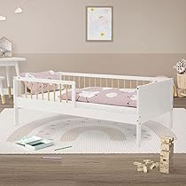 Kinderbed 120x200 cm met uitschuifbed 90x190 cm, wit met LED 2 USB type A-poorten, grenen