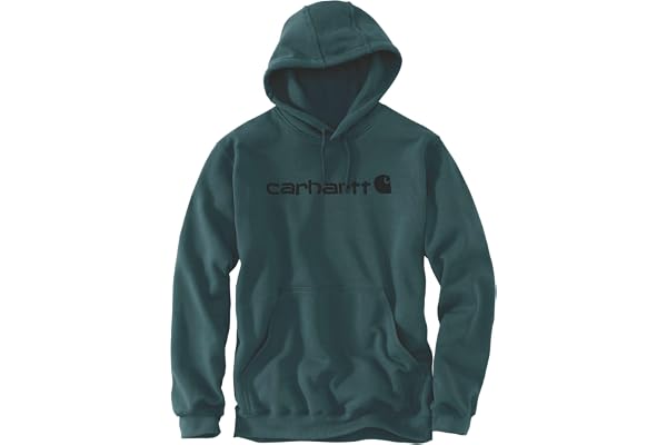 Carhartt Herren Sweatshirt Signature Logo Hooded Sweatshirt Heather Grey