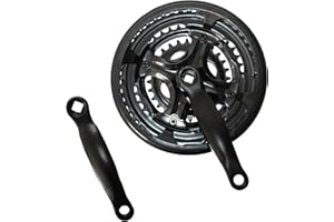 Ammaco Prowheel 28/38/48T Triple MTB Bike Bicycle Chainset 152mm Crankset Black Steel