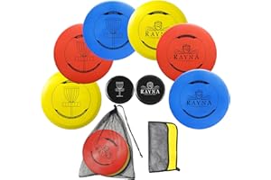 RAYNA GAMES Disc Golf Scheiben Set, Professional Disc Golf Set,Putter Midrange Driver Disc Golf Reguläre Größe Discgolf Scheibe für Erwachsene Kinder