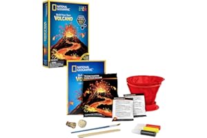 BANDAI JM80569M National Geographic Build Your Own Volcano Educativo Ciencias Kits, Multicolor, BAU und Ausbruch eines Vulkans 1