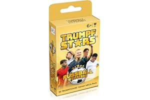 GOMAZING TRUMPFSTARS Fußball Weltstars - 50 Karten mit 50 Top Stars des Weltfußballs - Kartenspiel für 2-8 Spieler - ab 6 Jahren - Deutsche Sprache – Modernes Design - Plastikfrei - Fußballkarten - Qualität