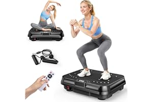HomeFitnessCode Mini Vibrationsplatte für Frauen - Vibrationsgerät mit Mehreren Intensitätsstufen + Vorprogramm Vibrationstrainer Zuhause für Abnahme Muskelaufbau Ganzkörpertraining