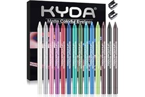 OWNEST KYDA 14 Farben Lidschatten Eyeliner Stift Set, Metallic Eyeliner Gel Stift für Frauen Eye Makeup Set