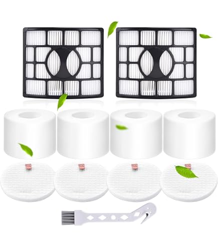 4 Pezzi Set di Shark Filtro Aspirapolvere, Filtro in Schiuma di Ricambio, Filtro Shark Compatibile con Shark NZ801UKT, NV680, NV681, NV682, NV801, N803, UV810, AZ910(Bianco
