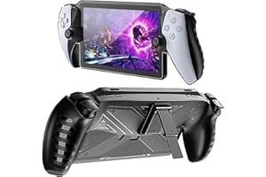 Gorixer Funda protectora para PlayStation Portal con soporte, funda protectora de silicona flexible y suave, protección completa y agarre antideslizante, accesorios para PlayStation Portal Remote