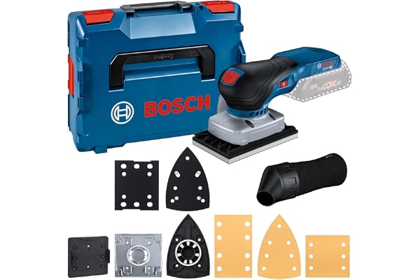 Professional 18V System sladdlös planslip GSS 18V-13 (borstlös motor, inkl. dammpåse, 3 x slipplattor, 3 x slippapper