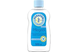 ‎PENATEN Penaten Pflegeöl 500ml, sanftes Baby Massageöl und Babyöl zur Pflege, Reinigung und Massage, ohne Parabene und Farbstoffe, für Neugeborene