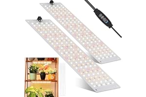 idudu 2Stück Pflanzenlampe LED Vollspektrum, Pflanzenlicht mit 270 LEDs, Pflanzenleuchte Wachsen licht für Zimmerpflanzen Grow Light mit Zeitschaltuhr, 10 Arten von Helligkeit, [Energieklasse B] (2)