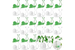 MEZHEN Plantas Trepadoras Soporte de Plantas Clips para Plantas de Jardín Clips de Fijación de Plantas Trepadoras Adhesivo Gancho para Escalar Vides Blanco Verde 50 Piezas