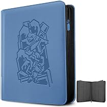 Deoyibu Classeur pour cartes à collectionner avec fermeture éclair, 12 poches, classeur de 720 pochettes double face, album de cartes pour MTG, TCG, cartes de sport, cartes de jeu, noir