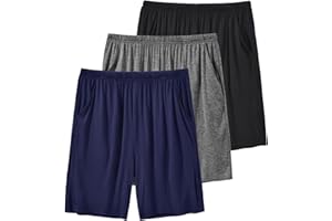 MoFiz Men's Pyjama Shorts Bottoms Ultra Soft Modal Lounge Wear Shorts with Pockets