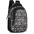 Half Moon Wild Class 5-12 School Bag for Boys Girls | Laptop Bagpack Backpack for Men Women | 3 Zips Stylish And Trendy College Bags for Students (Black and Grey)