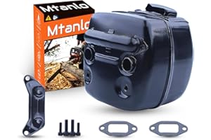 Mtanlo Silenciador para Husqvarna 390xp 390 385xp Tronçonneuse, Silenciador de Escape 544029104, Kit de Escape con Soporte Juntas Tornillos