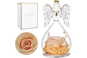 Miofula Eternal Rose Angel Gifts for Women, Birthday Gift for Mum, Real Rose Gifts for Mother, Grandma, Girlfriend for Mother's Day