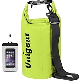 Unigear Waterproof Bag 2L/5L/10L/20L/30L/40L Waterproof Backpack | Phone Case and Adjustable Long Strap for Boats, Kayaking,
