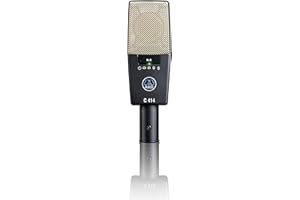 AKG C414 XLS Microfono a condensatore a diaframma largo, qualità sonora leggendaria, 9 pattern polari selezionabili, altamente versatile, installazioni dal vivo e in studio - Nero