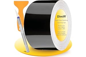 Dimiff Protection Seuil de Porte Voiture 5cm*9M, Covering Noir Brillant, Covering Noir Mat, Film Covering Voiture, Vinyle Voiture, Film de Protection pour Voiture/Vélo/Moto |Noir Mat