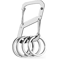 Portachiavi Multiuso 7 In 1 Acciaio Inox - Cacciavite, Apribottiglie, Righello - Moschettone Sgancio Rapido - Foto 5