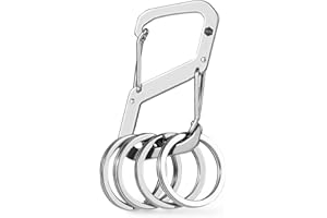 KeyUnity KS07 stal nierdzewna podwójny hak S brelok w połączeniu z 4 breloczkami