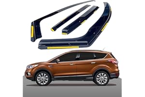Haibak Wind Deflectors Set Compatible with Ford Kuga MK2 2012-2019 5 Doors 4pc Tinted in Channel Fitment
