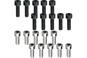 SZCXDKJ 20Pcs Bike Bolts,M5x16mm ?M5x12mm Bike Water Bottle Holder Cage Screws for Bike Water Bottle Holder?black and silver?
