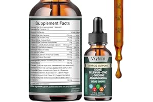 VSYLICN Liquid Iodine Drops | Iodine Supplement for Thyroid, Energy & Metabolism Support | 500 Servings | Non-GMO, Vegan, Third-Party Tested, Highly Absorbable | 60ml