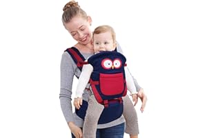 Rufun Babytrage Tiermuster Hüftsitz Ergonomisch für Neugeborene Vorne und Hinten