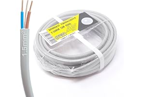 ArmaKit 1.5mm Twin & Earth Cable - 5 Metre 6242Y1.5 GREY 240v Mains Cable - 3 Core Electrical Wire - 5m