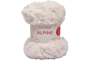 Sirdar Alpine, hilo de pelo sintético de lujo, 50 g, Polar (400)