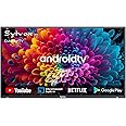 SYLVOX 65" Smart Outdoor TV for Android TV, 4K UHD 1000Nit Brightness Outdoor Television for Partial Sun, IP55 Waterproof Outside TV Share to TV, Voice Assistant, WiFi, 3 HDMI Input (Deck Pro Series)