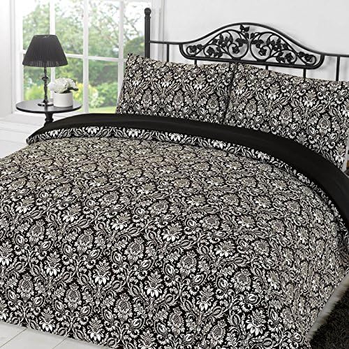 Textile Warehouse Sanctuary Black White Damask Monochrome Duvet Set Single