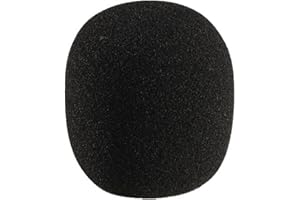 Monacor 23.2610 60x70mm Foam Microphone Windshield - Black