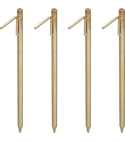 JUSTCAMP Piquets De Tente En Acier 30cm - Lot De 12/24/48/96, Pour Sols Durs Et Rocheux, Ancrage Renforcé