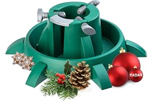 ‎KADAX KADAX Stojak na choinkę z wbudowanym zbiornikiem na wodę, z trwałego tworzywa, stabilny, zielony, pasuje do drzewek do 3 m, różne rozmiary