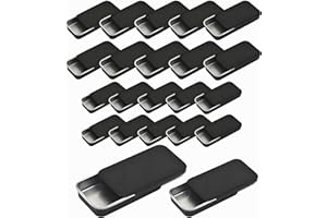 FOREVER BENE Caja de metal pequeña con tapa, 20 latas de metal con tapas, toallitas para lentes, contenedor de almacenamiento, mini caja portátil vacía con bisagras para organizar joyas, manualidades, hierbas