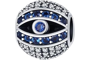 LONGLUCK 925 Sterling Silver Birthstone, Charms Fits Charms Pulseras para Mujer, con Cubic Zirconia Dangle Pendant Bead, Cumpleaños para el Día de San Valentín Día de la Madre de Regalo